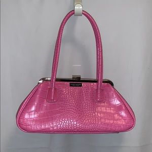Kate Spade pink med wristlet bag, gold clasp, new